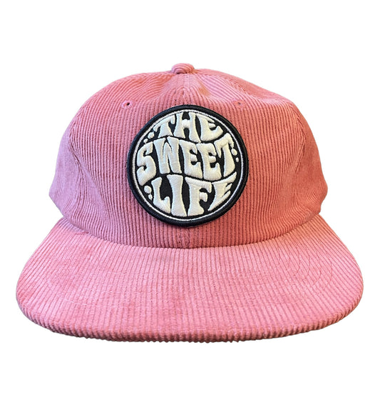 The Sweet Life Melon Corduroy Strap-back