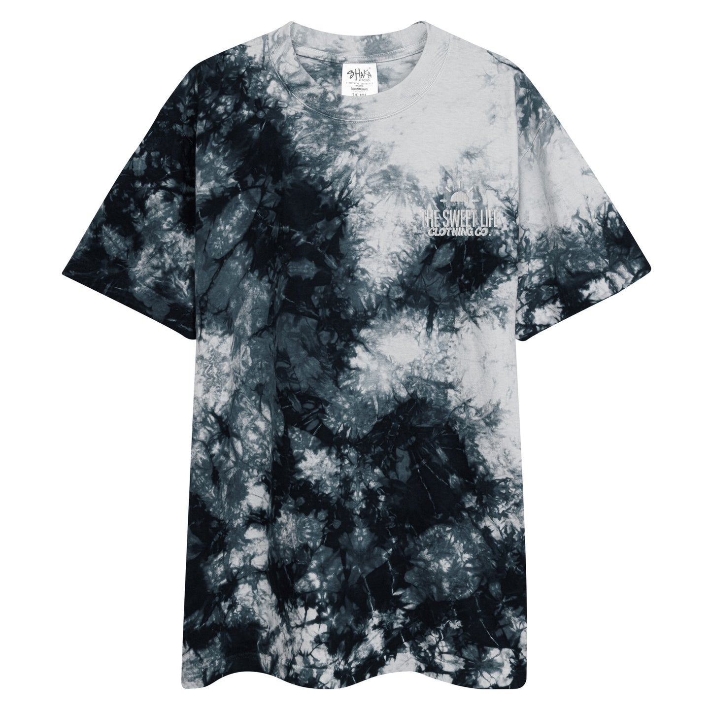 Oversized tie-dye logo tee