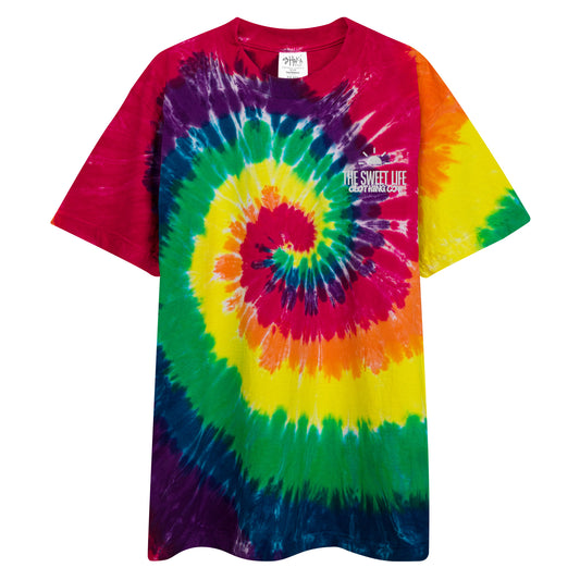 Oversized tie-dye logo tee