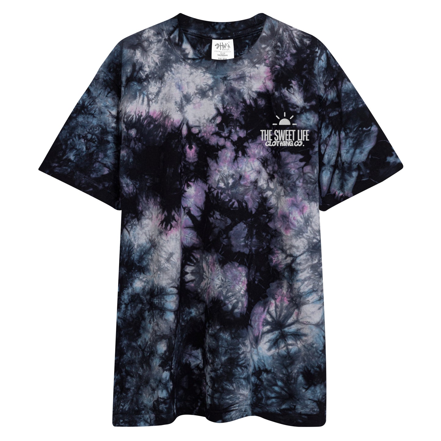 Oversized tie-dye logo tee